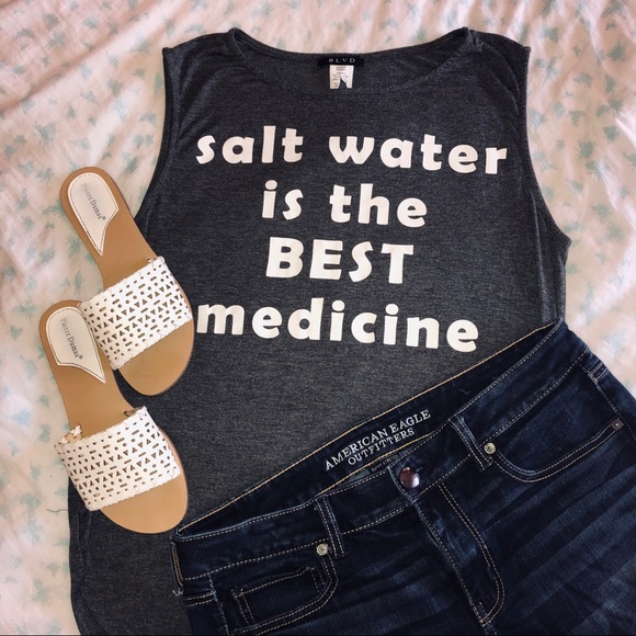 BLVD Tops - ⬇️PRICE DROP⬇️ NWOT Salt Water Tank Top 🌊